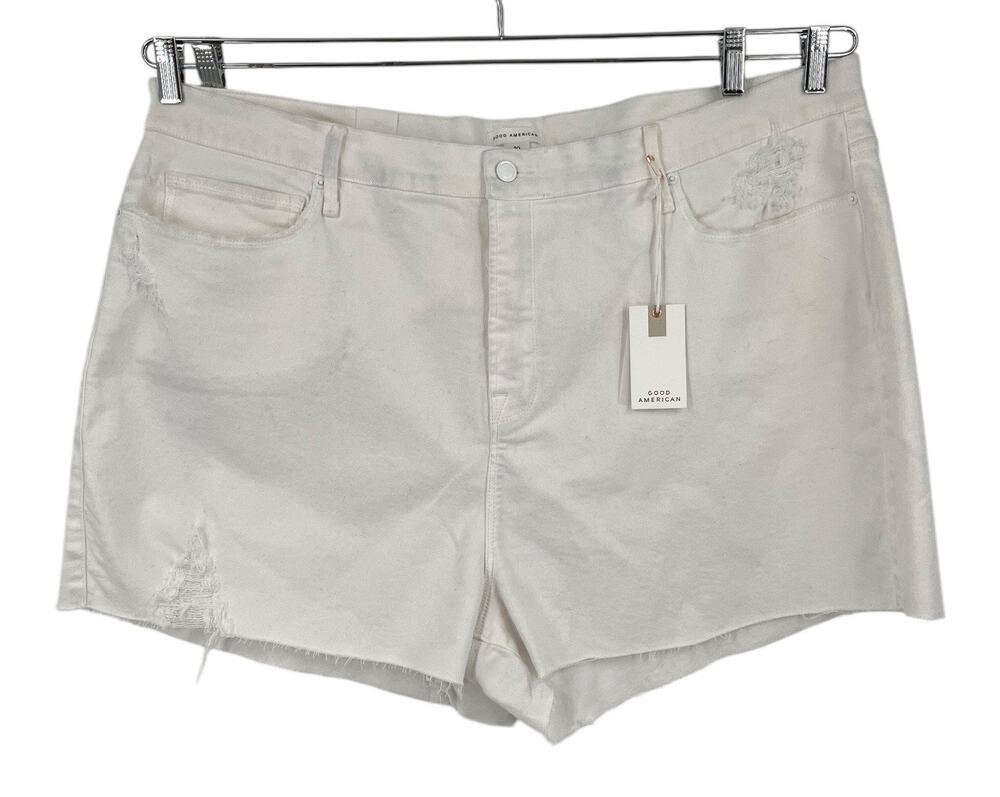 Good American shorts Good 90's denim white size 20